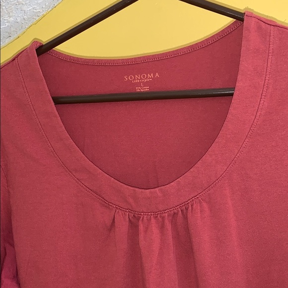 Lightweight long sleeve top rust colour - Picture 5 of 6